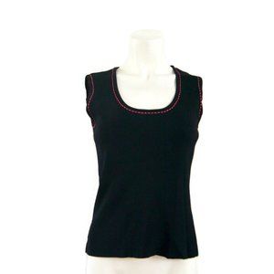 BCBG MAXAZRIA Women's Blouse Size M Sleeveless Top Black